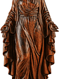 BGCOPPER Wooden Sacred Heart of Jesus Statue, Handmade Jesus Figurine Ornament, Catholic Figure Religious Gift for Home Decor Christmas - 4.3 Inch - thumbnail 1