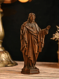 BGCOPPER Wooden Sacred Heart of Jesus Statue, Handmade Jesus Figurine Ornament, Catholic Figure Religious Gift for Home Decor Christmas - 4.3 Inch - thumbnail 5