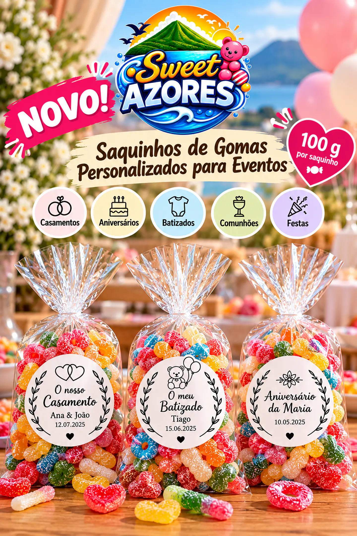 Saquinhos de Gomas Personalizados para Eventos – 100 g 1