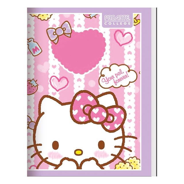 CUAD.PROARTE COLLEGE HELLO KITTY 100 HJ 7MM PACK 10 UNIDADES