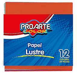 FAJOS PAPEL LUSTRE  24 HJS. 12 col 10x10cm aprox.