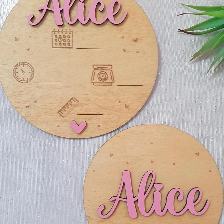 Milestones / Placas de nascimento coração 2