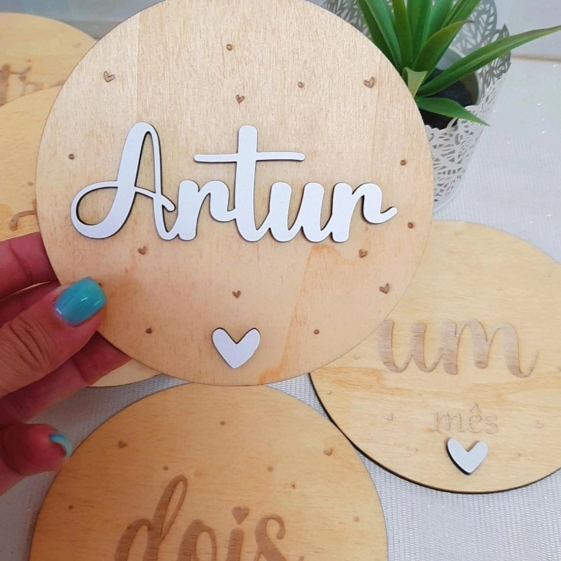 Milestones / Placas de nascimento coração 4