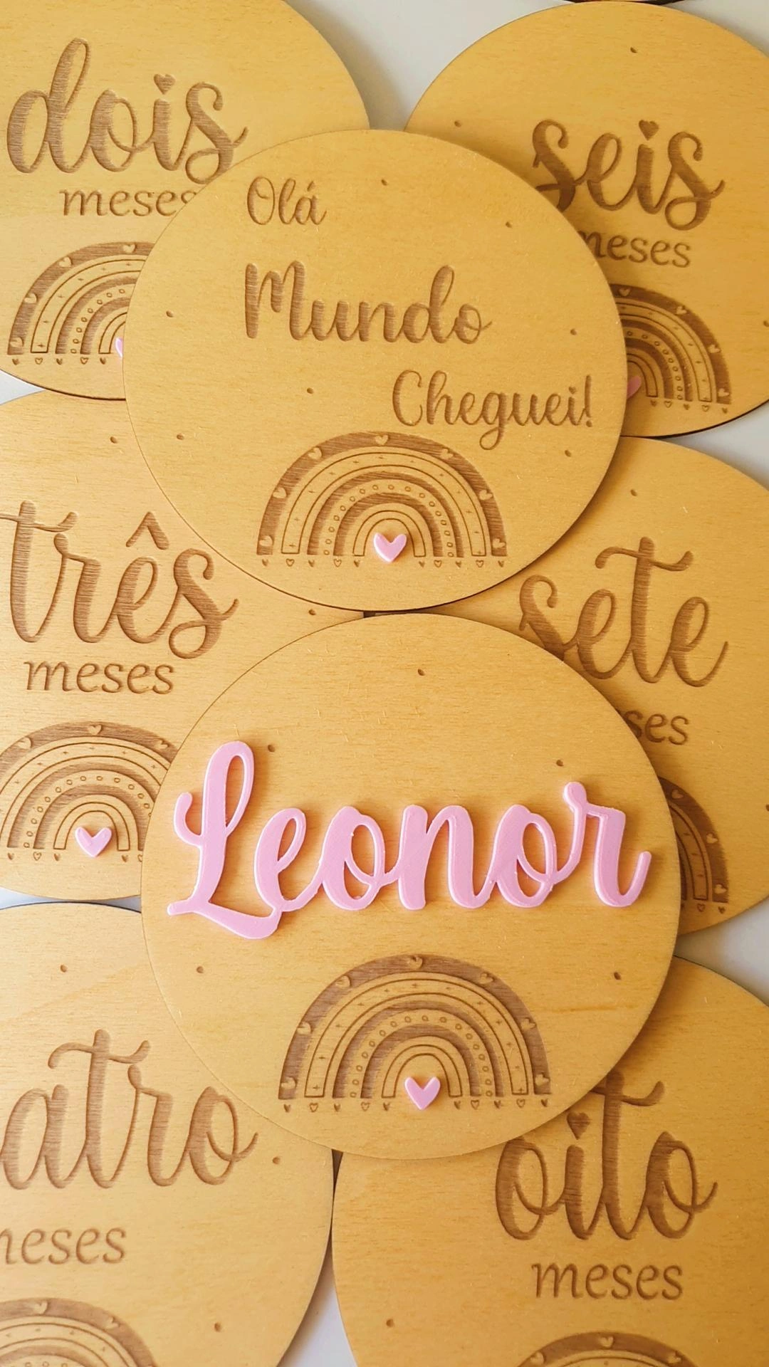 Placas de nascimento / Milestones Arco íris  3