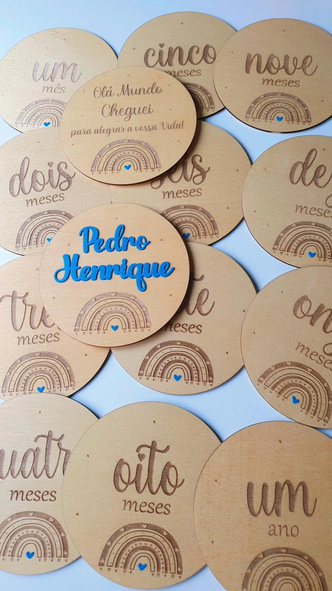Placas de nascimento / Milestones Arco íris  4
