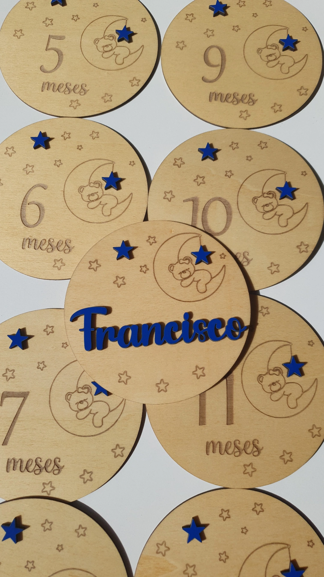 Placas de nascimento / Milestones ursinho 6