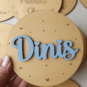 Placas de nascimento / Milestones corações l