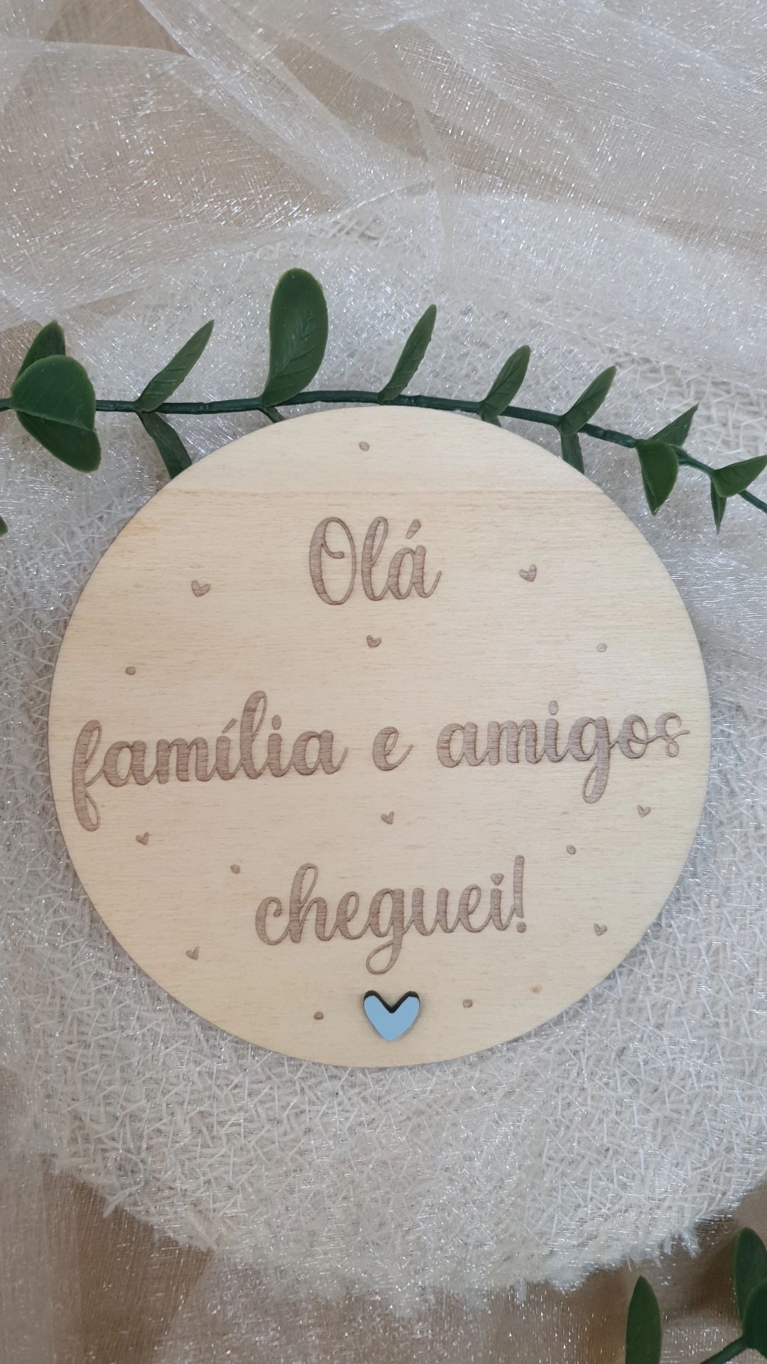 Placas de nascimento / Milestones corações l 2