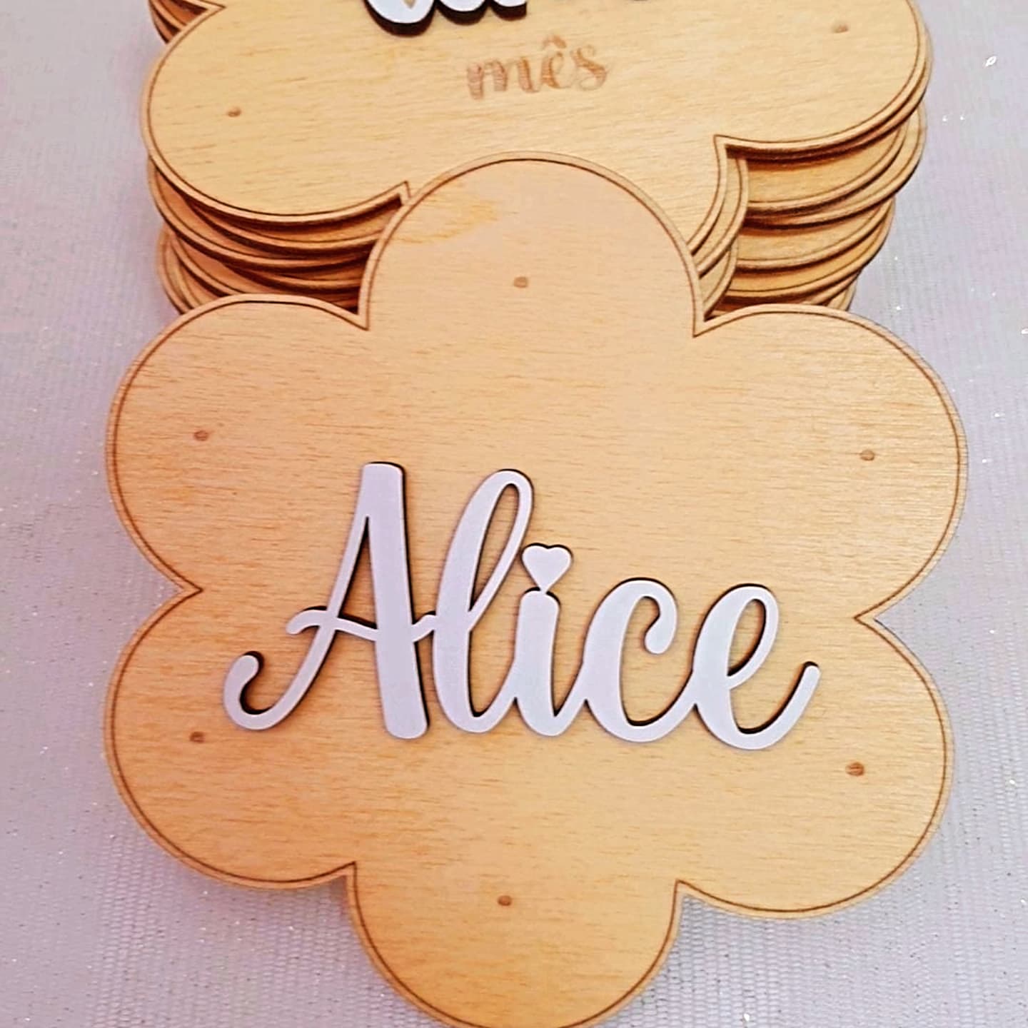 Placas de nascimento / Milestones flor 2