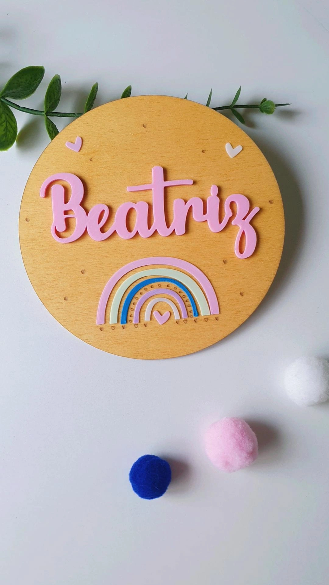 Placas de nascimento / Milestones arco íris colorido 1