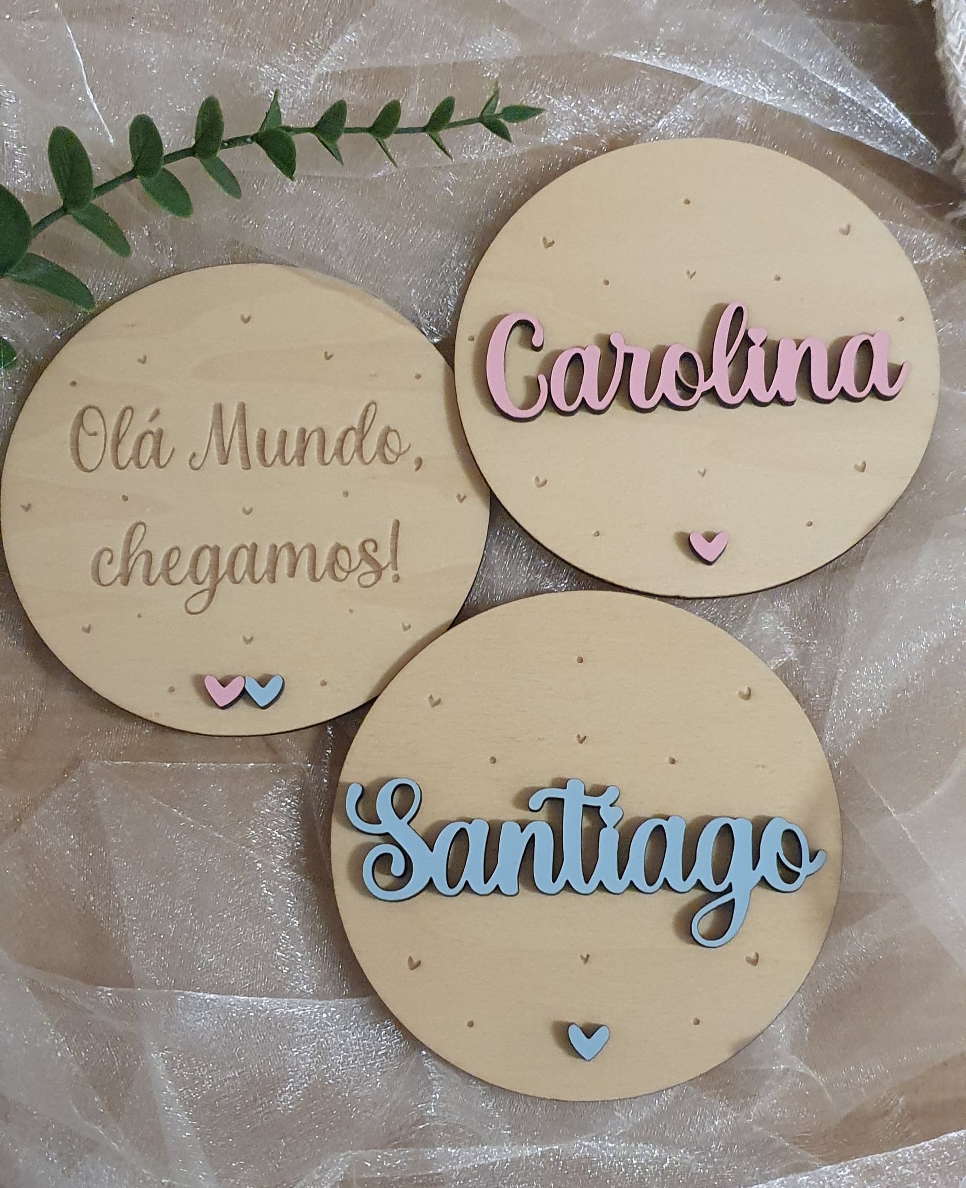Placas de nascimento / Milestones para gémeos 1