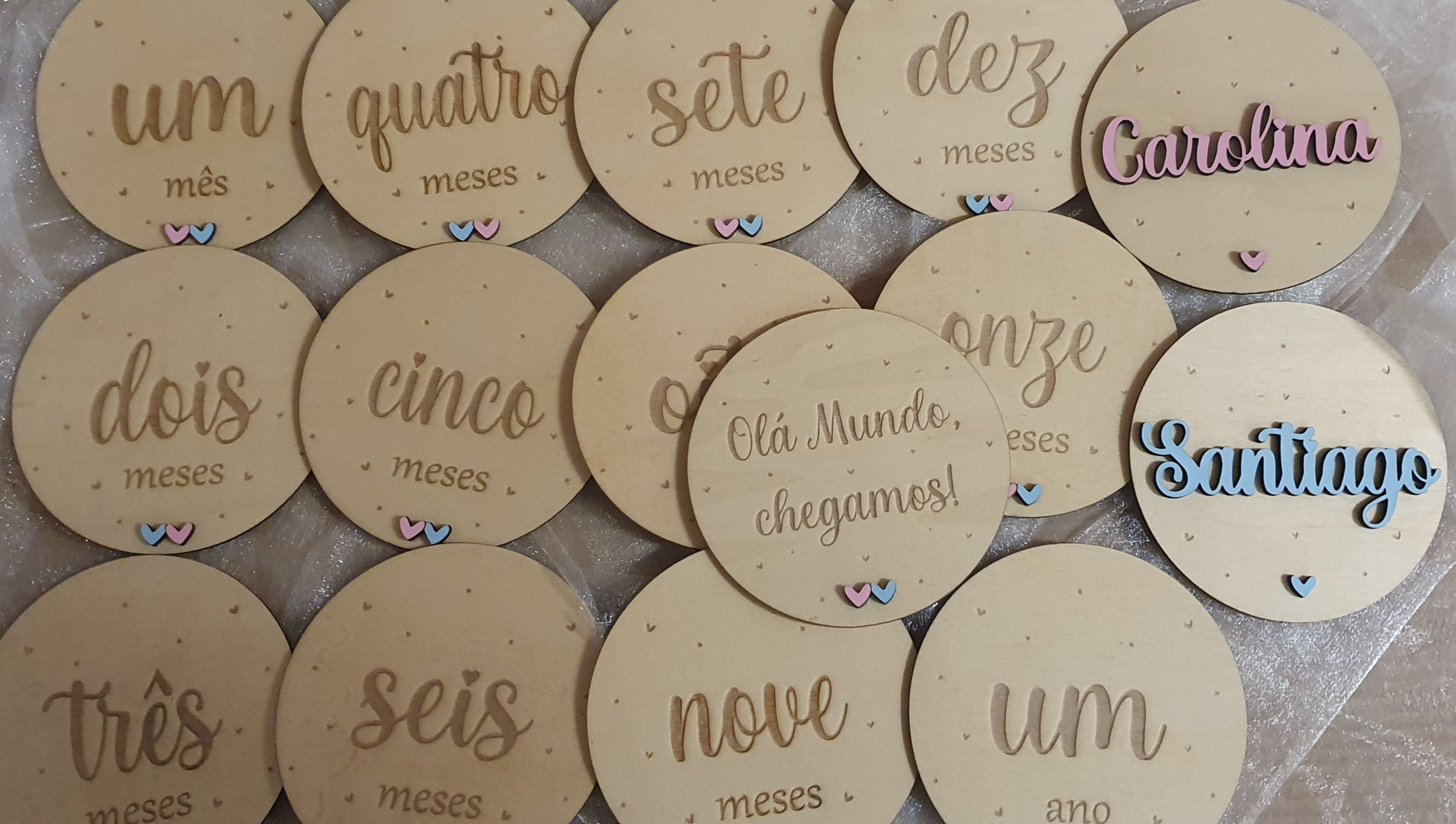 Placas de nascimento / Milestones para gémeos 3