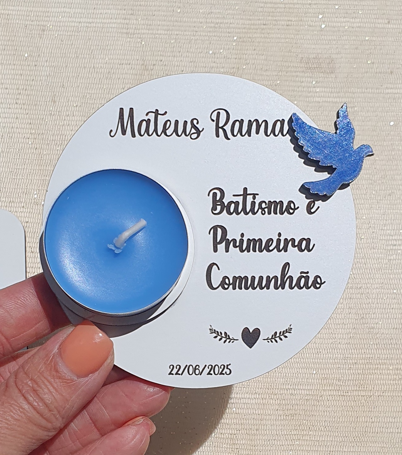 Porta - velas com pomba 1