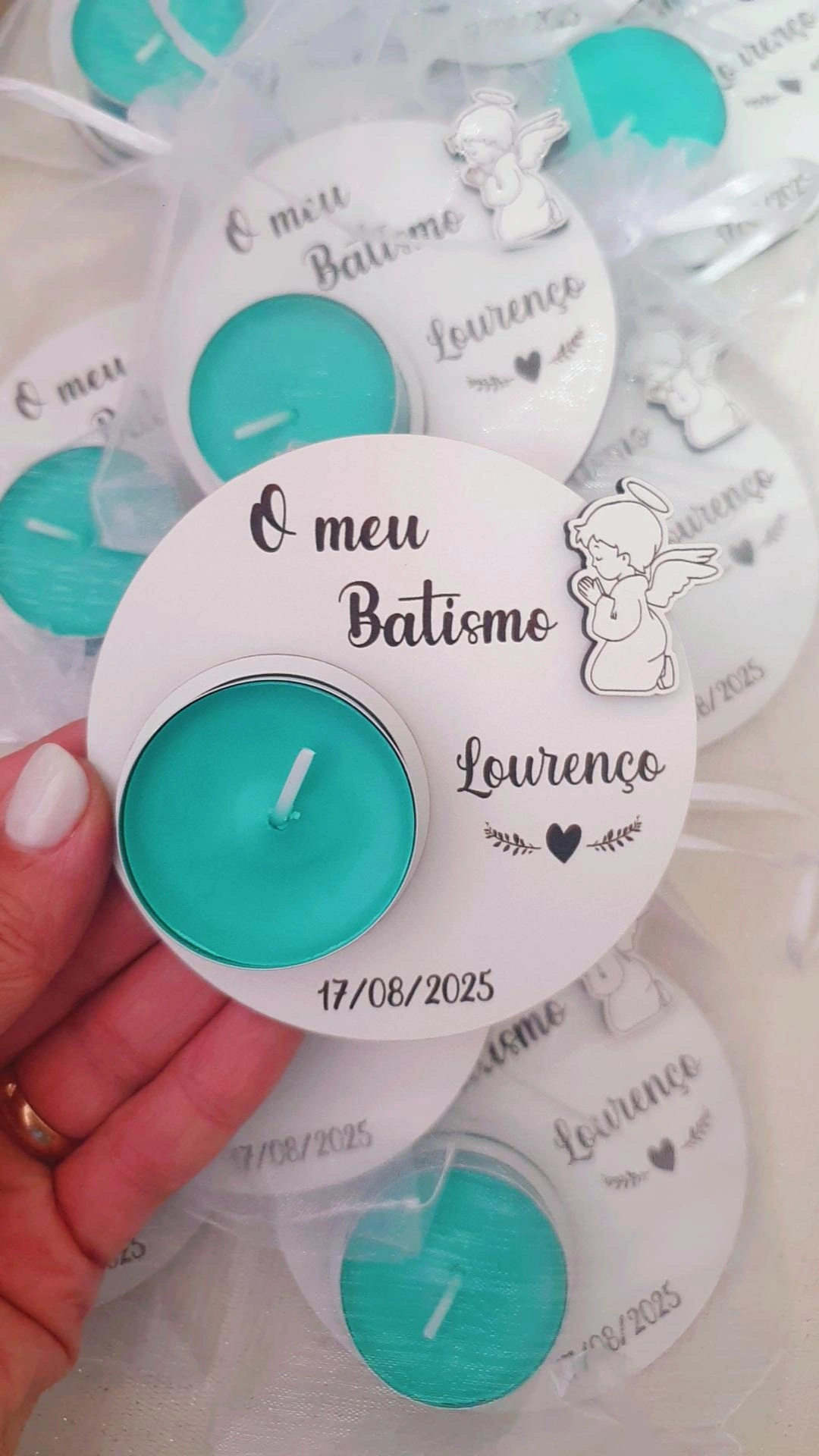 Porta - velas com Anjinho 1