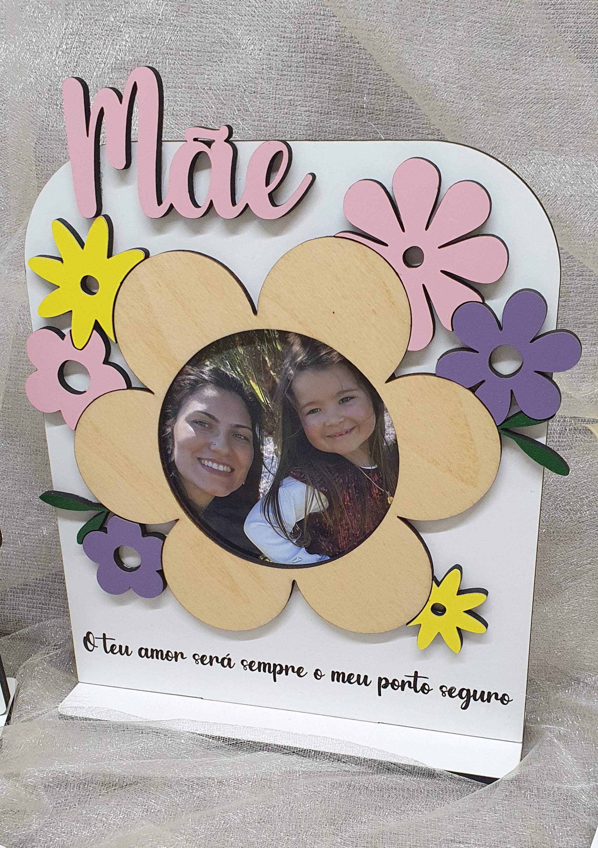 Placa com Foto em Formato de Flor  1