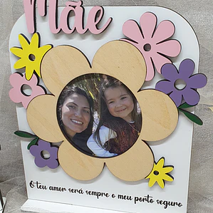 Placa com Foto em Formato de Flor 