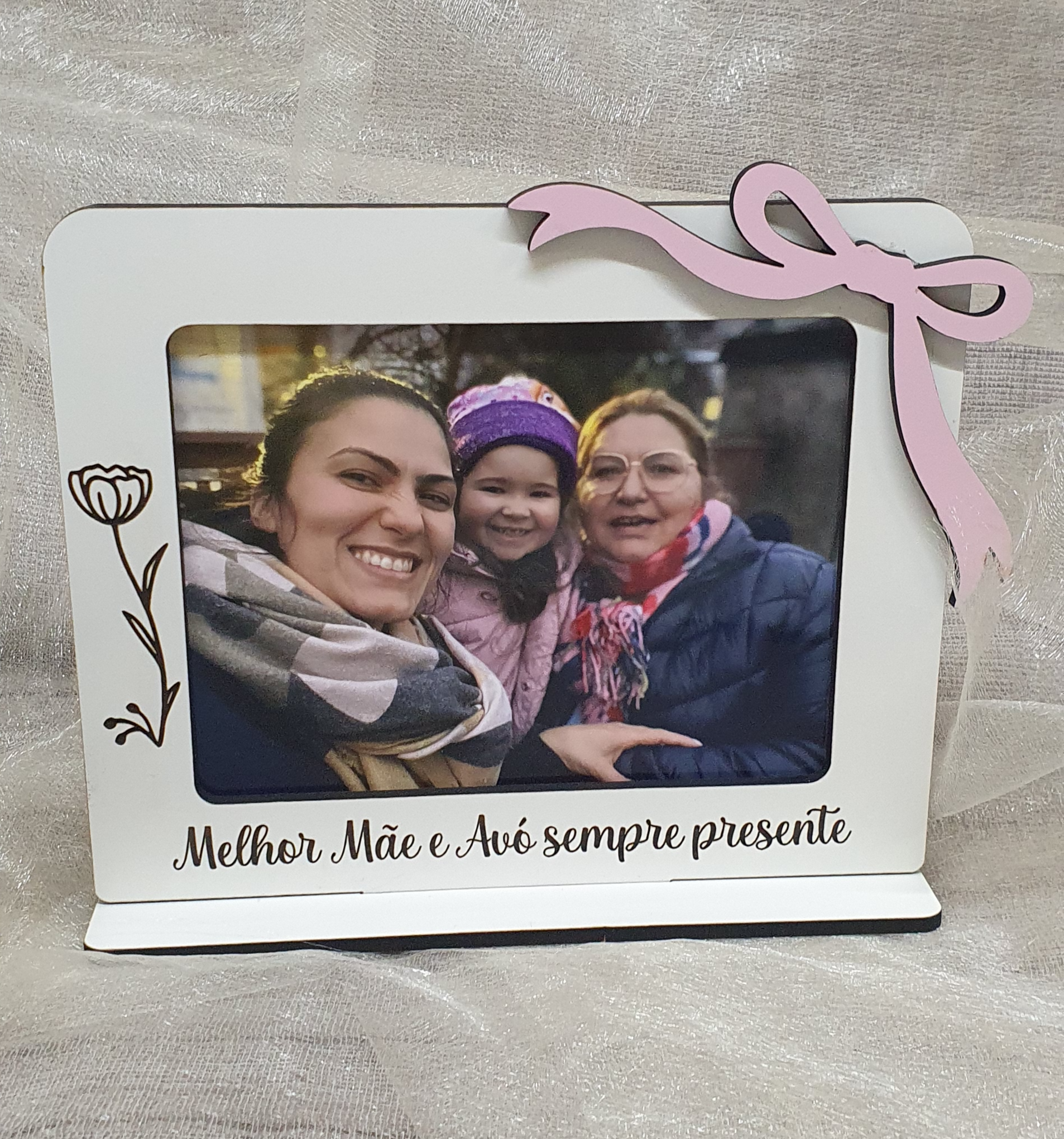 Placa com Fotografia e Laço 1