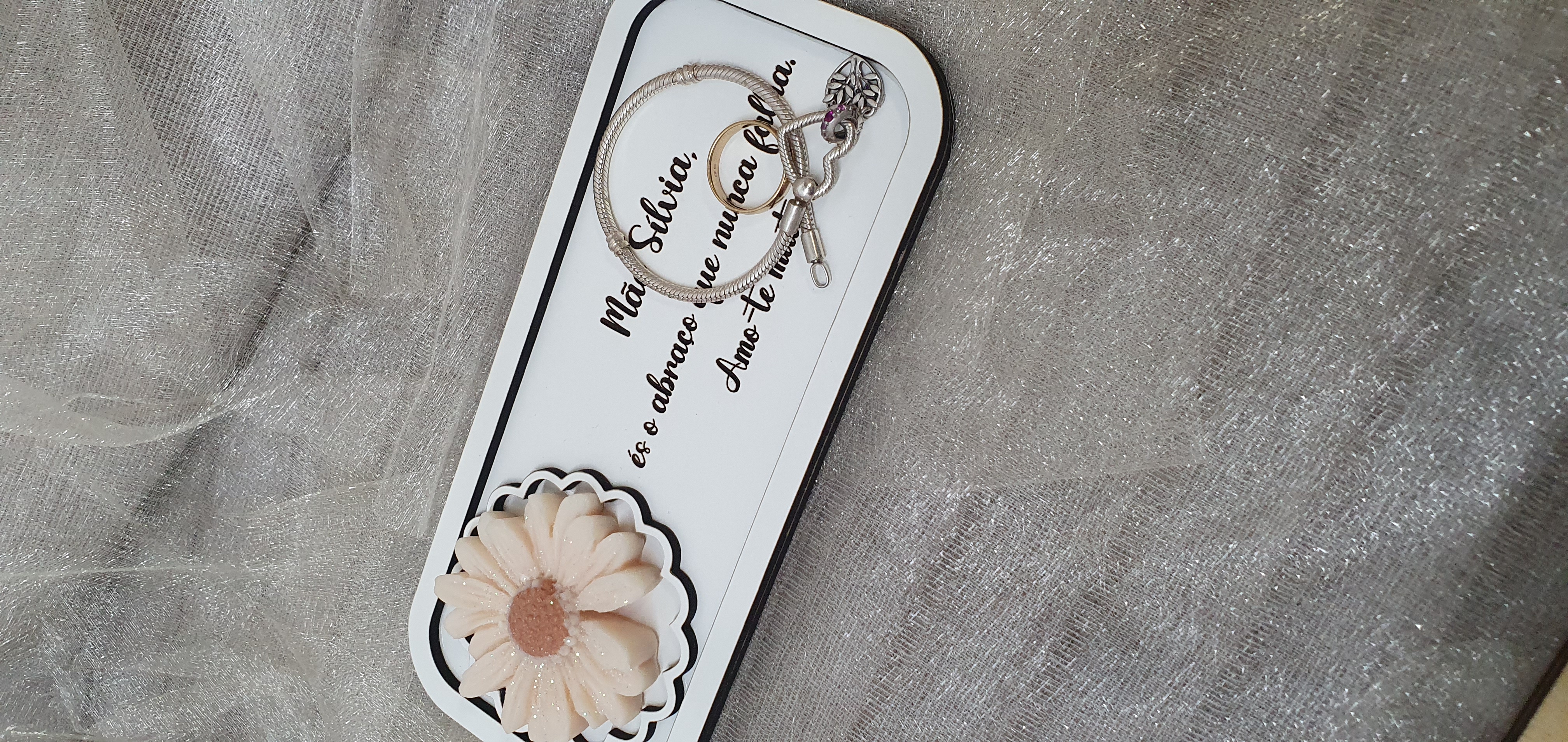 Porta Bijuterias com Vela perfumada e Mensagem Personalizada  1