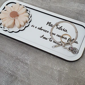 Porta Bijuterias com Vela perfumada e Mensagem Personalizada 