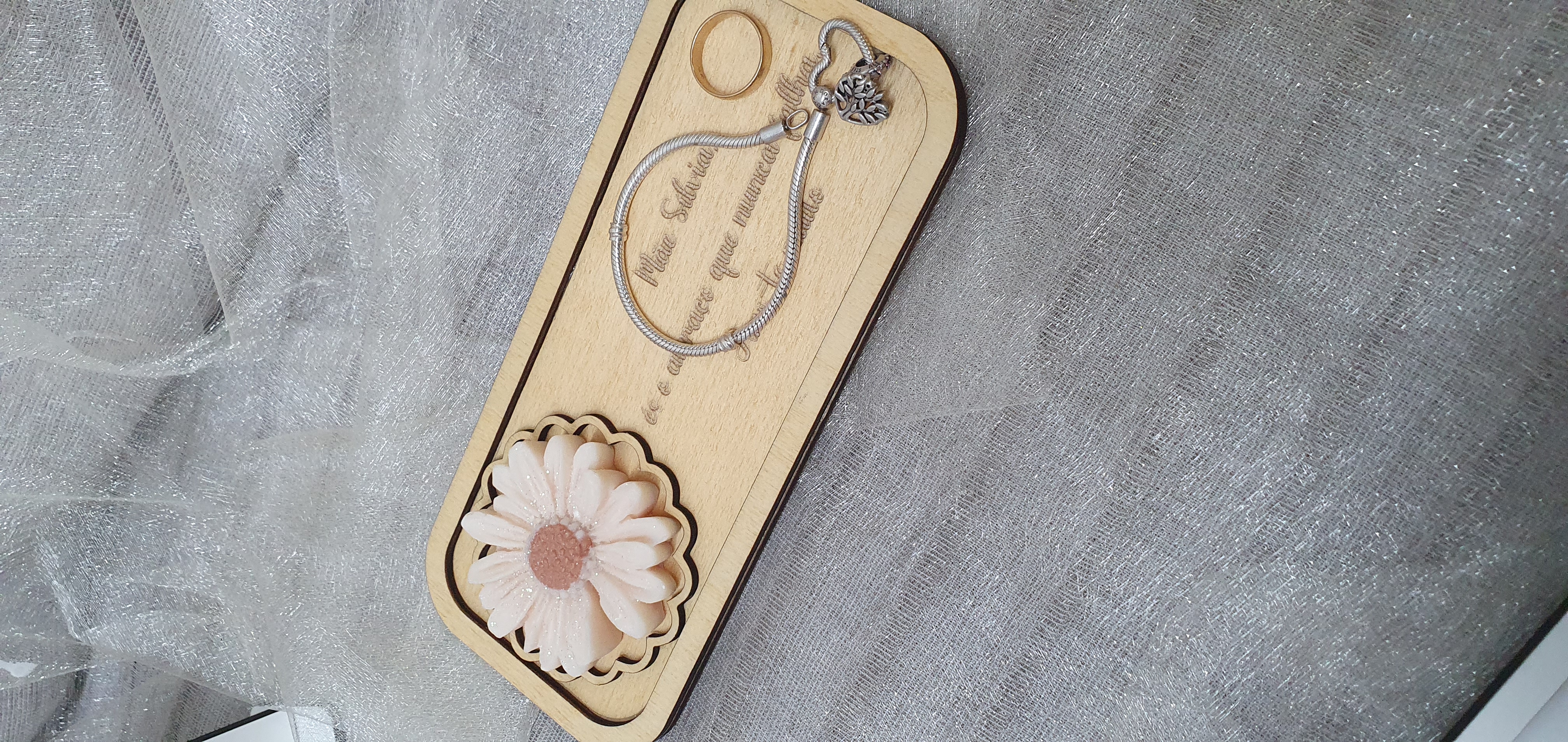 Porta Bijuterias com Vela perfumada e Mensagem Personalizada  2