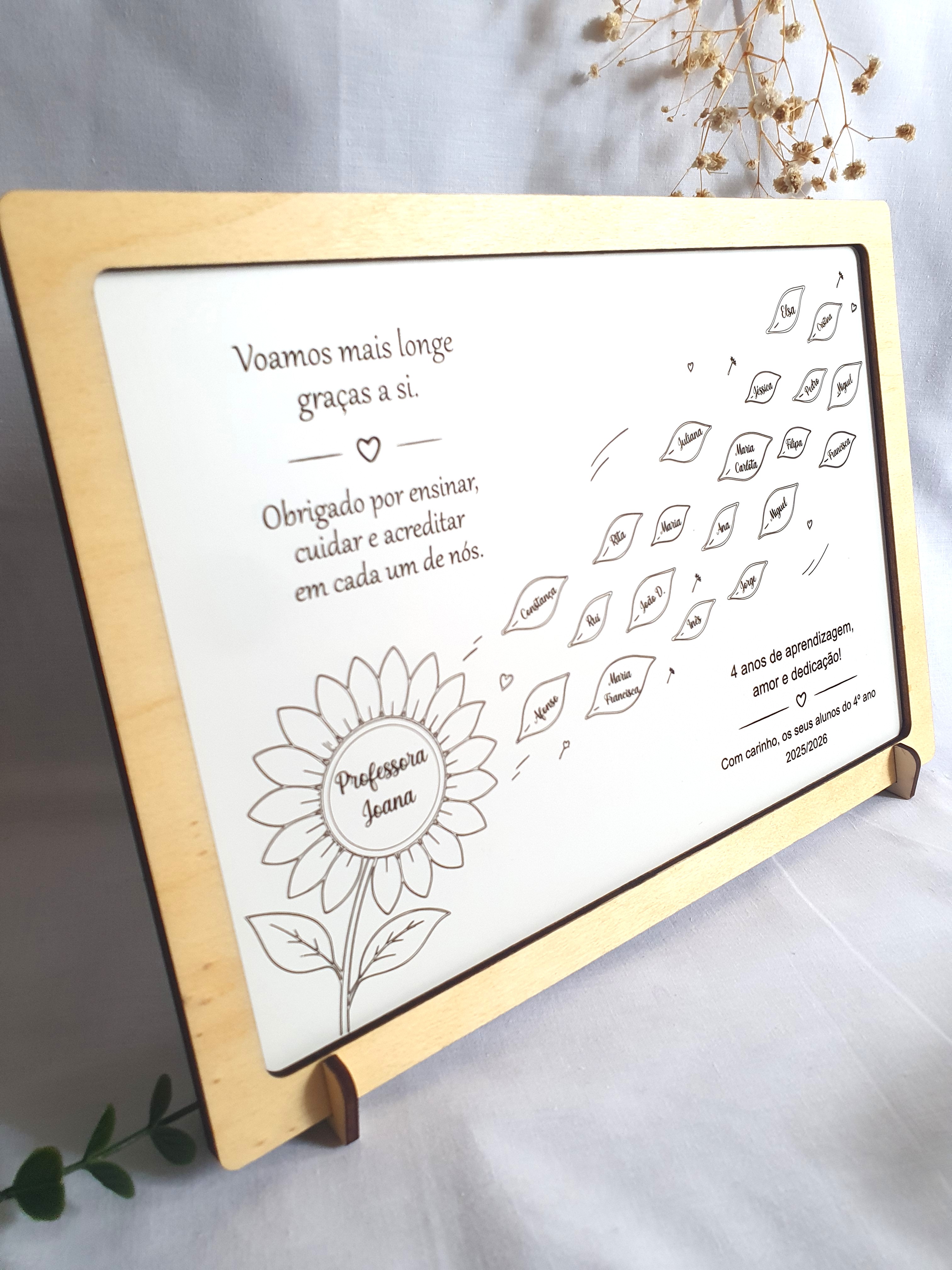 Quadro Personalizado Professora🌻 2