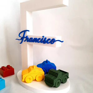 Letra decorativa 3D- Carros