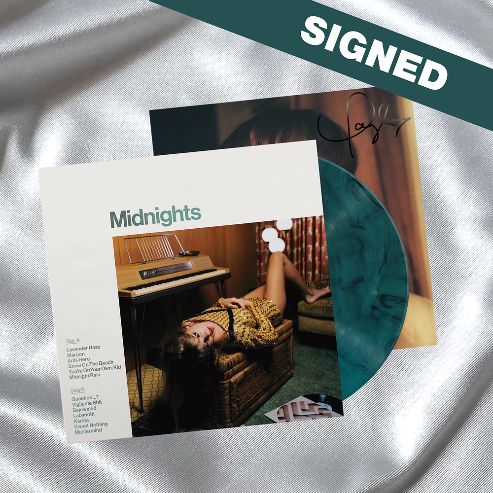 VINILO AUTOGRAFIADO MIDNIGHTS JADE GREEN