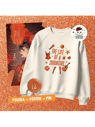 Polera Estampada The Life Of a Showgirl 🧡 TS12