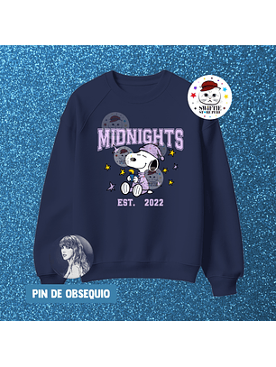 Polera Estampada - Midnights EST. 2022 (Snoopy) Azul Marino