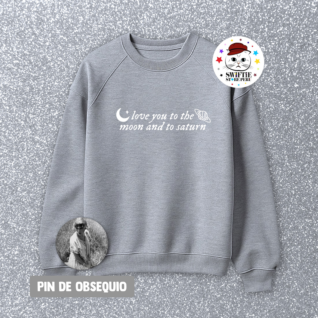 Polera Bordada - love you to the moon and to saturn (folklore) 5
