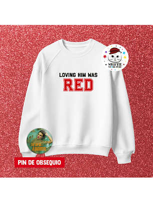 Polera Bordada - Loving him was RED