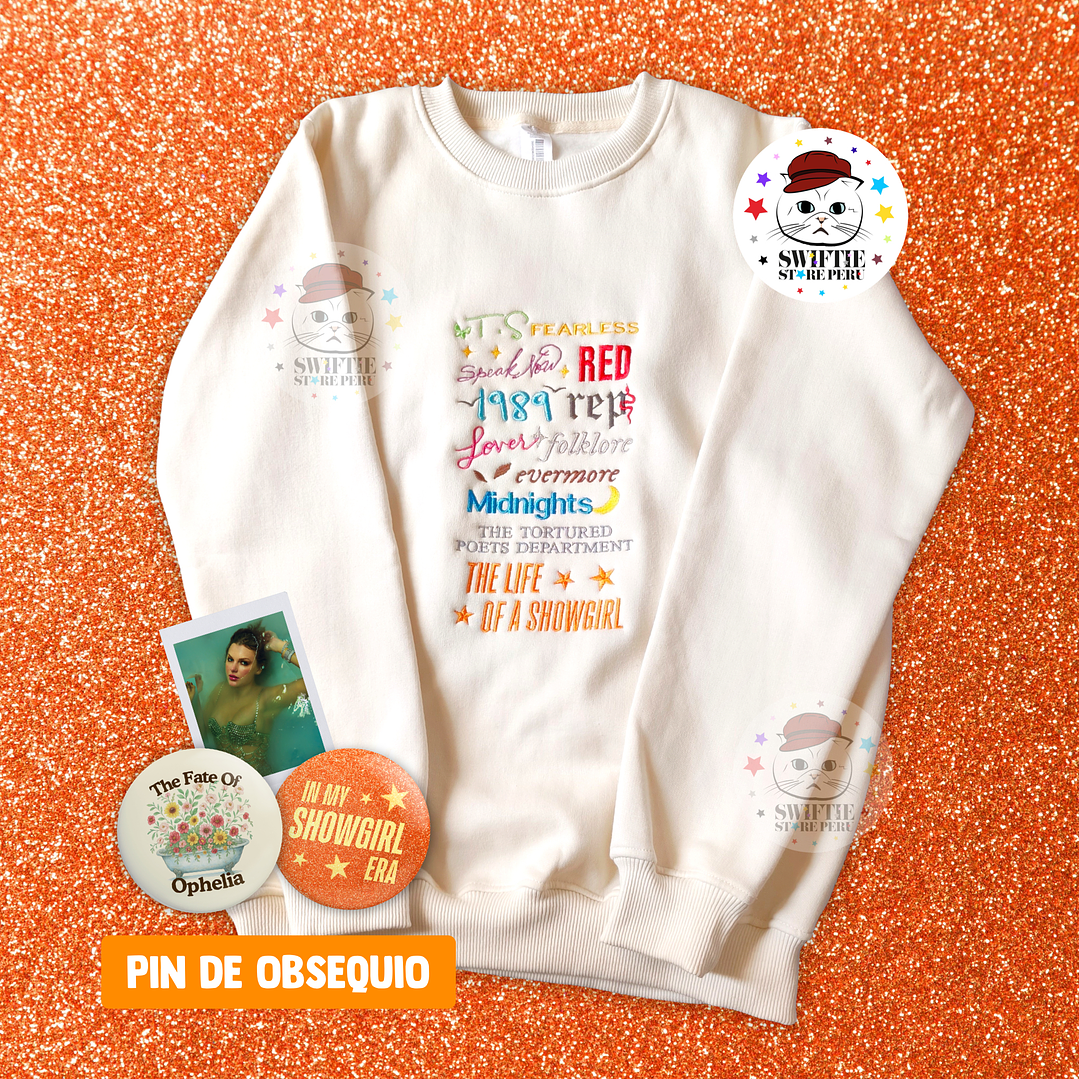 Taylor Swift - Polera Bordada 12 Eras ⭐️ (Showgirl) 1