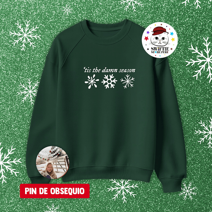 Polera Bordada - ‘tis the damn season (Navidad) 1