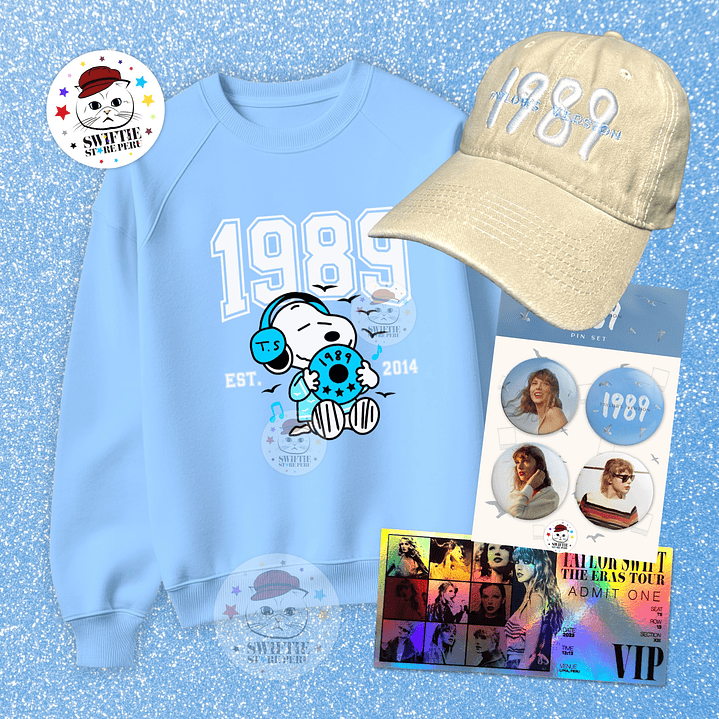Pack 1989 - Polera + Gorra + Set 4 Pin + Ticket VIP 1