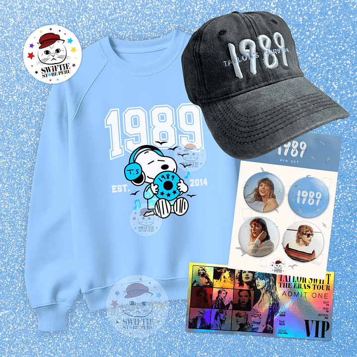 Pack 1989 - Polera + Gorra + Set 4 Pin + Ticket VIP 2