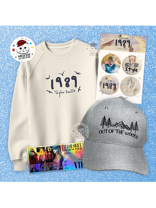 Taylor Swift Pack 1989 - Polera Bordada + Set 4 Pin + Gorra + Ticket VIP