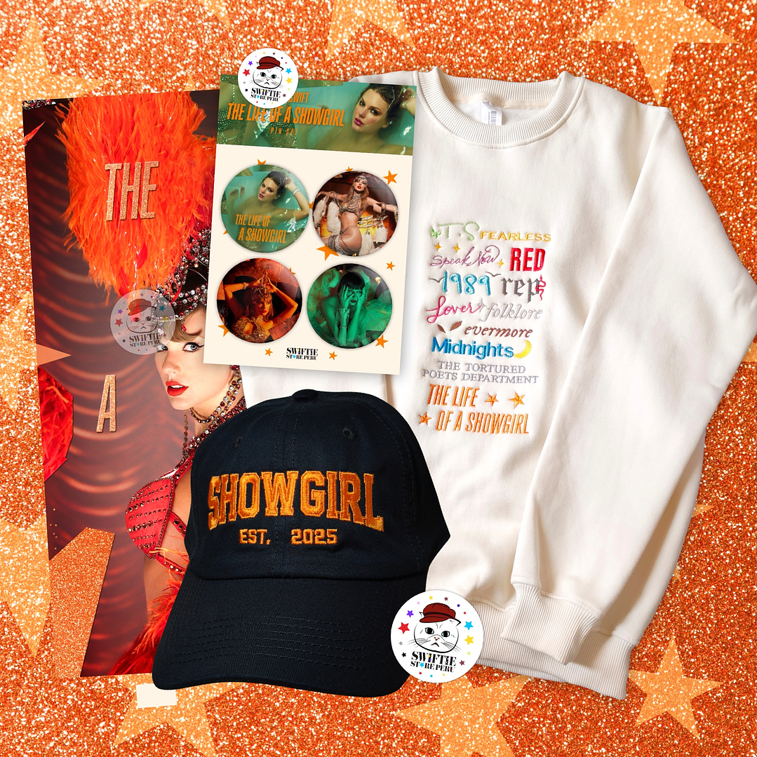 PACK SHOWGIRL 12 ERAS (Polera + Gorra + Set Pin + Poster 1