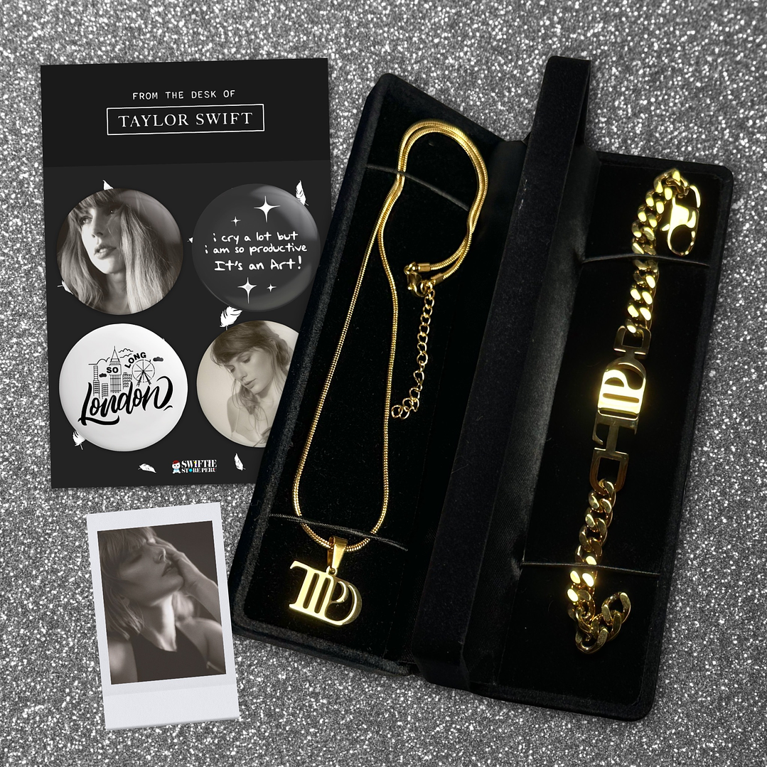 Pack Joyería The Tortured Poets Department + Set 4 Pin + Polaroid 1