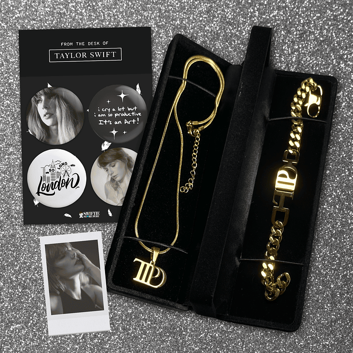 Pack Joyería The Tortured Poets Department + Set 4 Pin + Polaroid 1