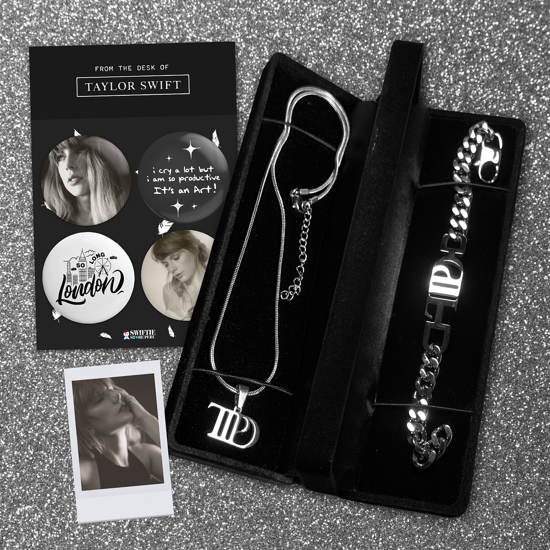 Pack Joyería The Tortured Poets Department + Set 4 Pin + Polaroid 2