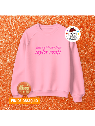 Polera Bordada just a girl who loves taylor swift