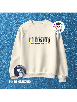 Polera bordada - men will let you down THE ERAS TOUR never will