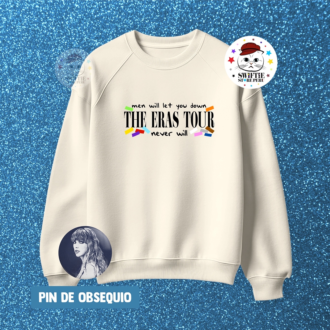 Polera bordada - men will let you down THE ERAS TOUR never will 1