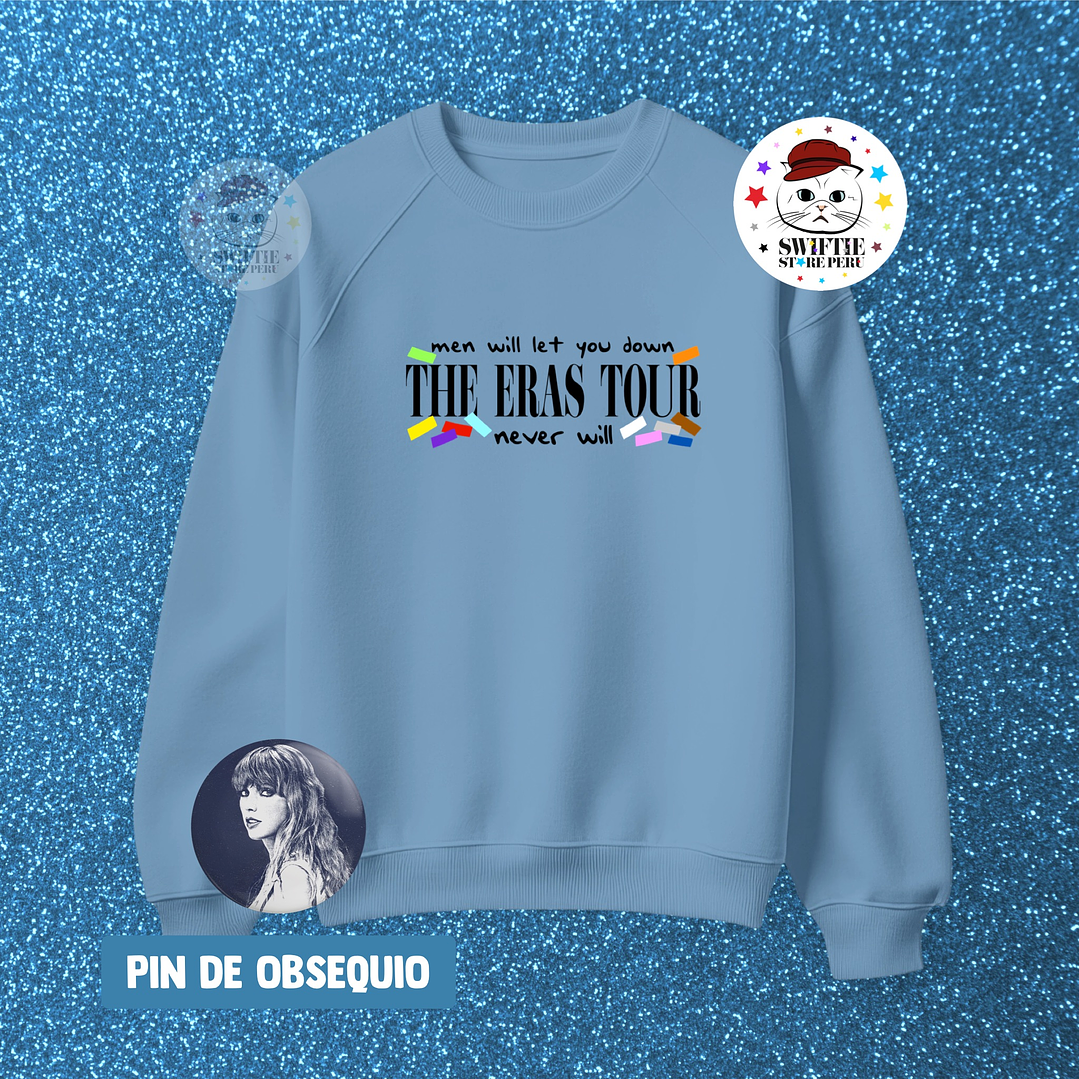 Polera bordada - men will let you down THE ERAS TOUR never will 2