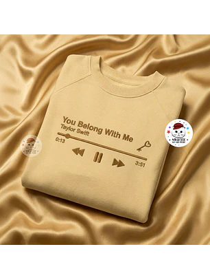 Polera Bordada Canción Favorita “You Belong With Me” - Fearless