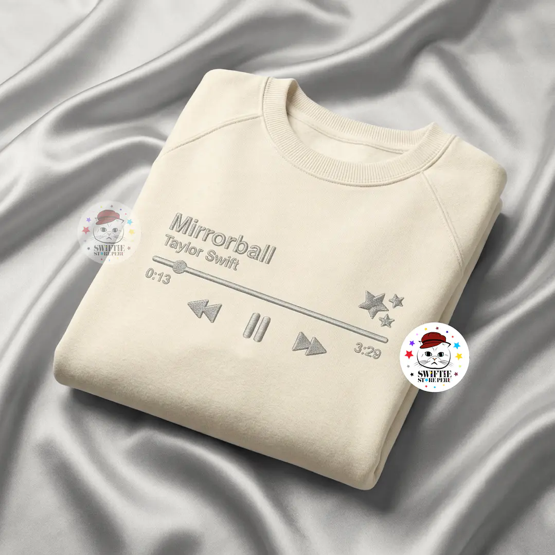 Polera Bordada Canción Favorita - Mirrorball (Folklore) 1