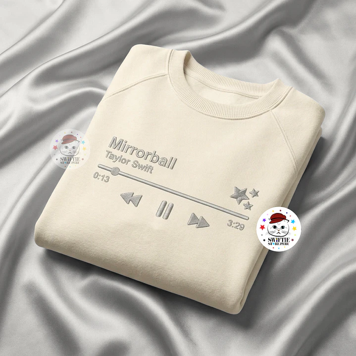 Polera Bordada Canción Favorita - Mirrorball (Folklore) 1