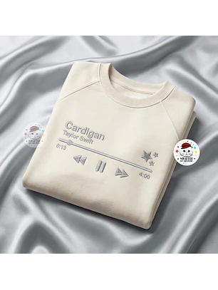 Polera Bordada Canción Favorita - Cardigan (Folklore)