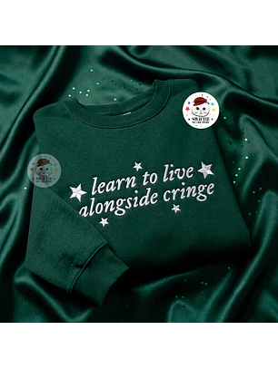 Polera Bordada - learn to live alongside cringe (Taylor)