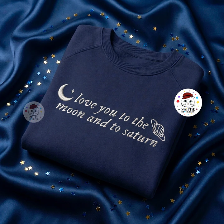 Polera Bordada - love you to the moon and to saturn (folklore) seven 1